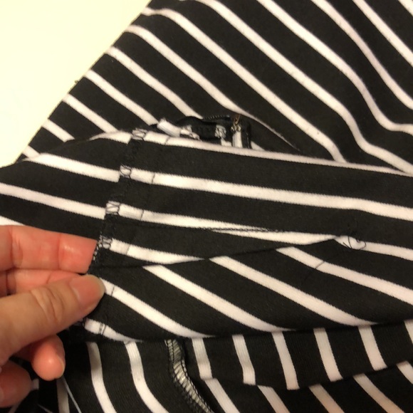 Talbots Sleeveless Black and White Striped Midi Dress - Picture 6 of 8